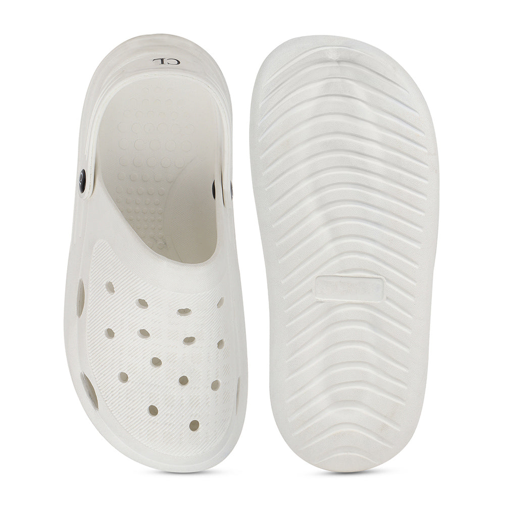 Men Sculpted Perforated Comfort Clogs with Back Strap