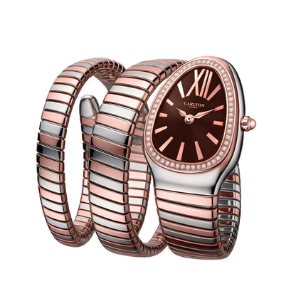 Carlton London Charmer Women Brown Stainless Steel Analog Watch - CLW-SNK-A4BR