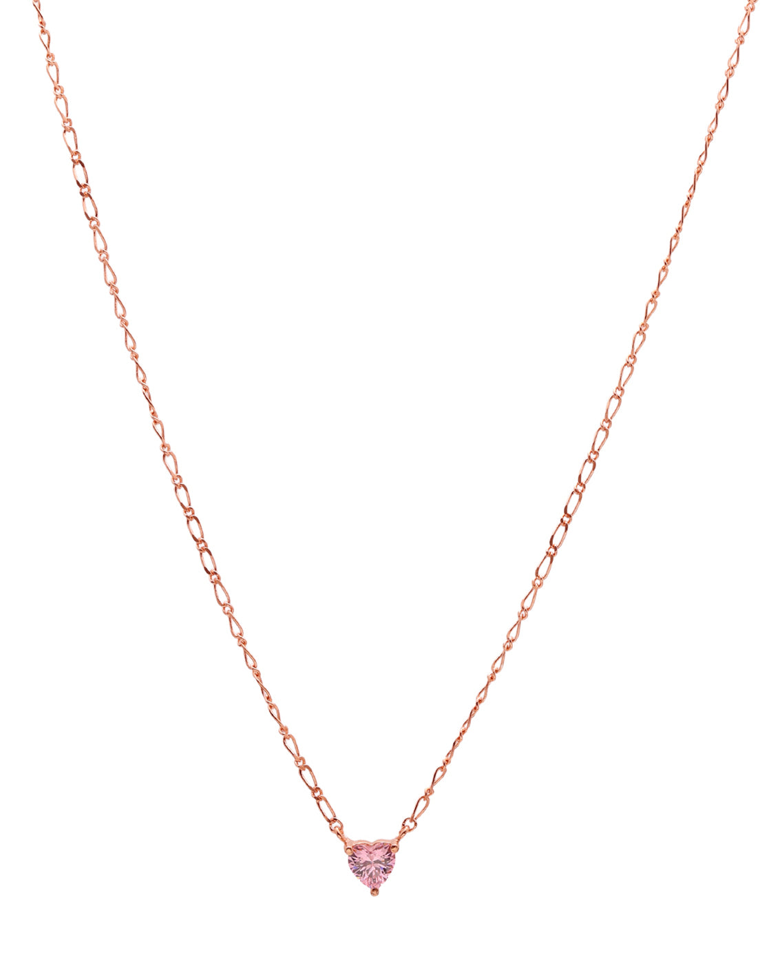 18kt Gold Plated Dangling Solitaire Heart Necklace