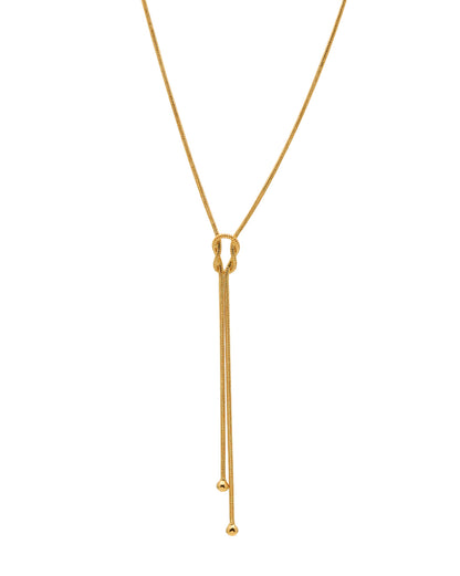 18kt Gold Plated Lariat Necklace