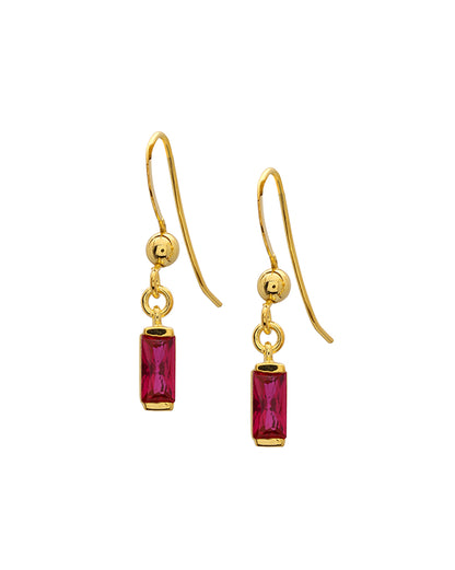 18kt Gold Plated Red CZ Jewellery Set
