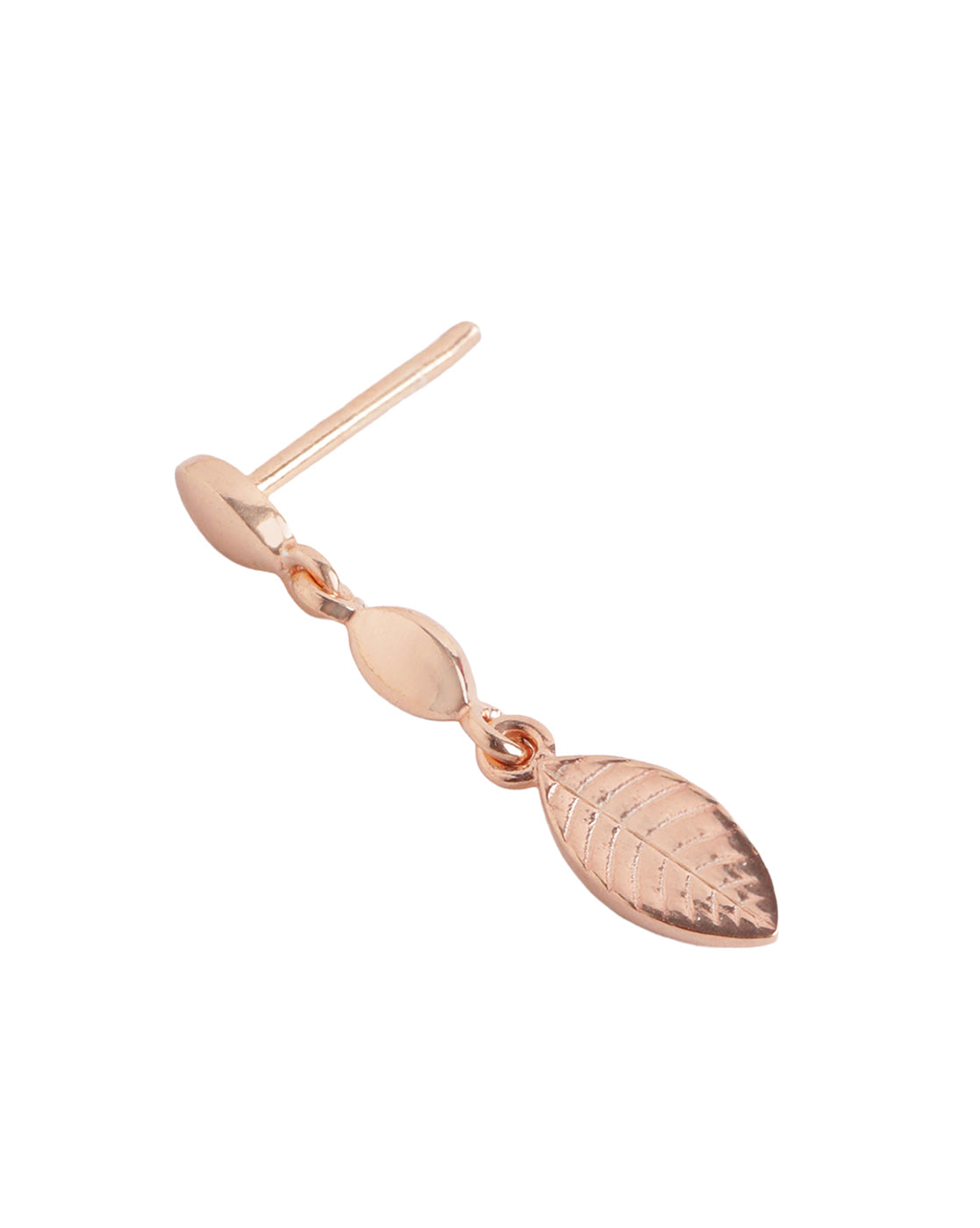 18kt Rose Gold Plated Dangling Leaf Drop Earring