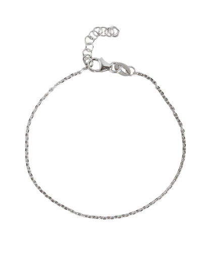 925 Sterling Silver Rhodium Plated Wraparound Bracelet