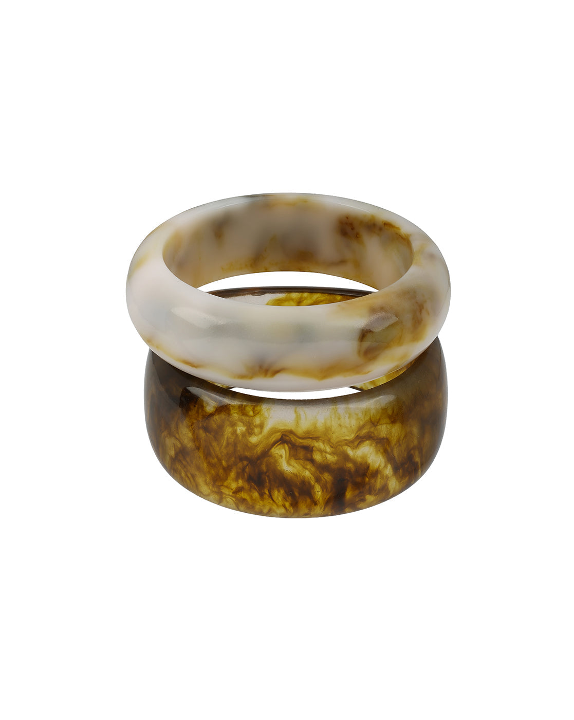 Set of 2 Fashionable Chunky Resin Bracelet
