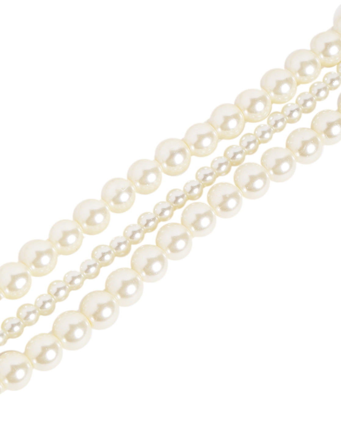 Gold-Plated Elegant Triple Layer Pearl Choker Set