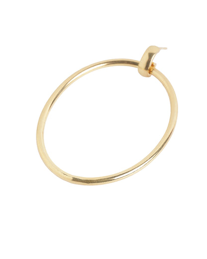 18kt Gold Plated Bold Oval Link Drop Earring