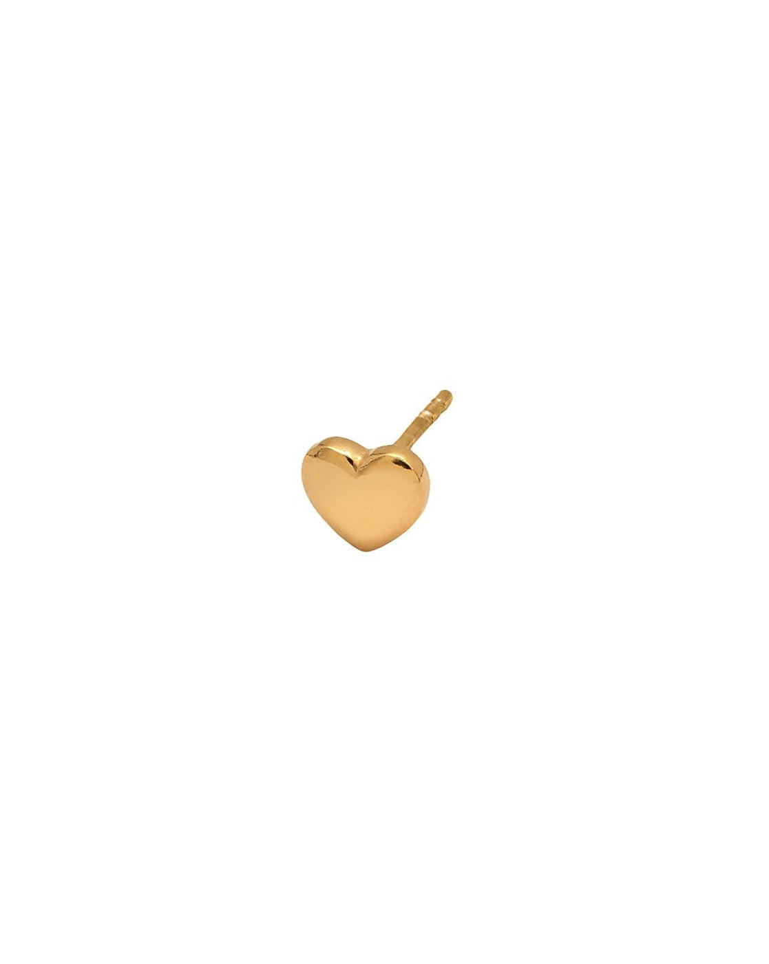 925 Sterling Silver 18kt Gold Plated Heart Mini Stud Earring