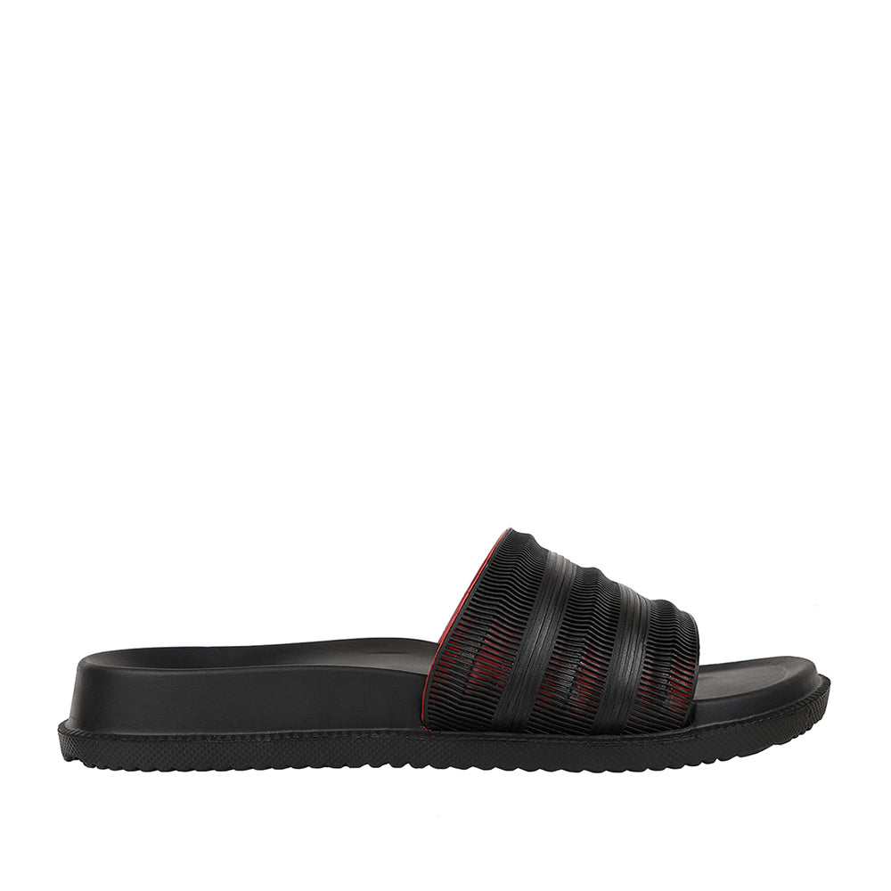 Men Textured Comfort Slip On Slider