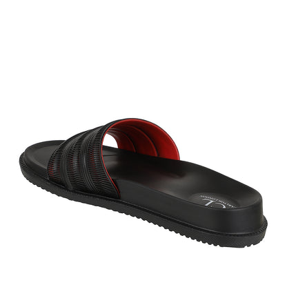 Men Textured Comfort Slip On Slider