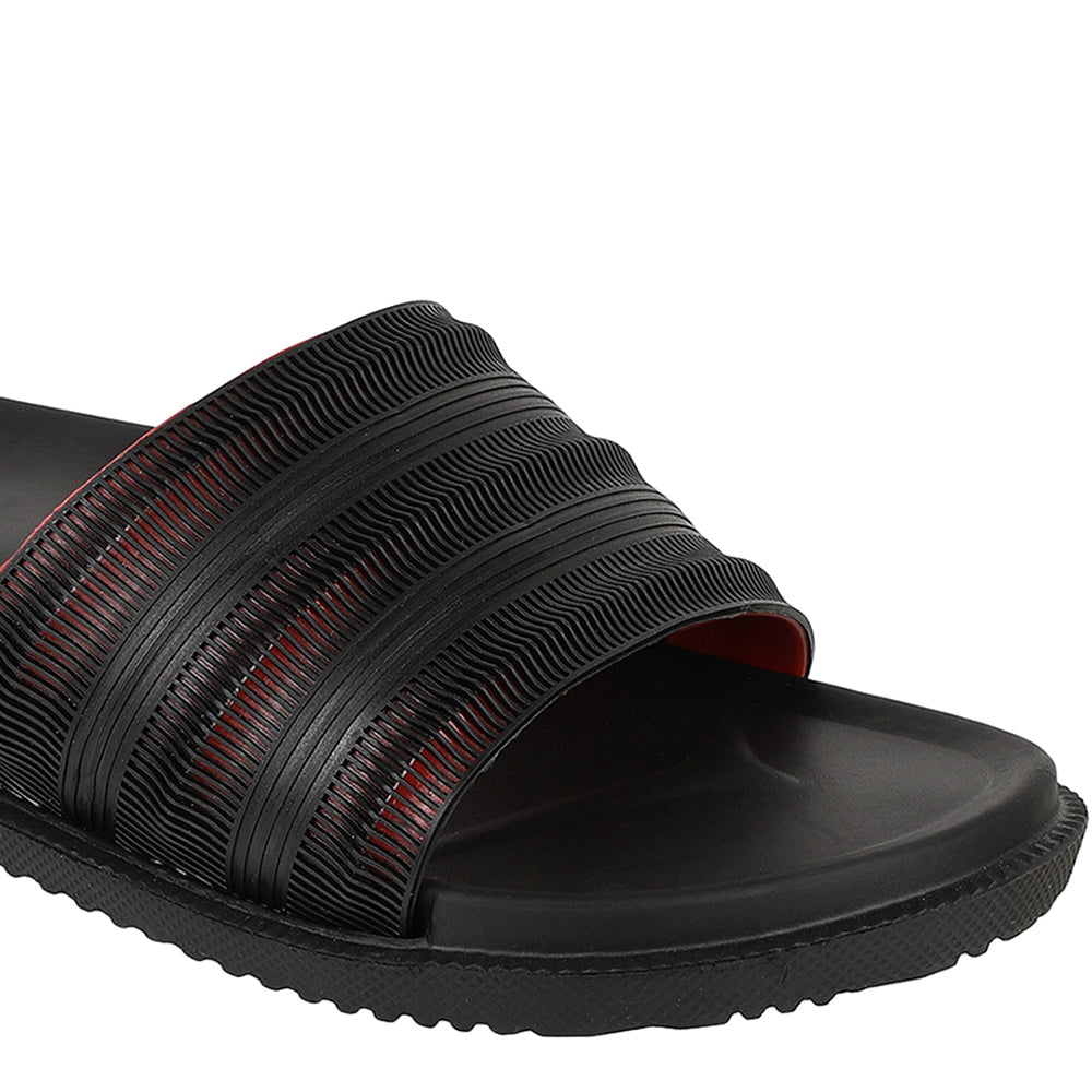 Men Textured Comfort Slip On Slider