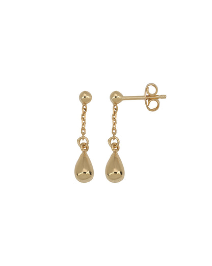 18kt Gold Plated Teardrop Necklace and Earring Set