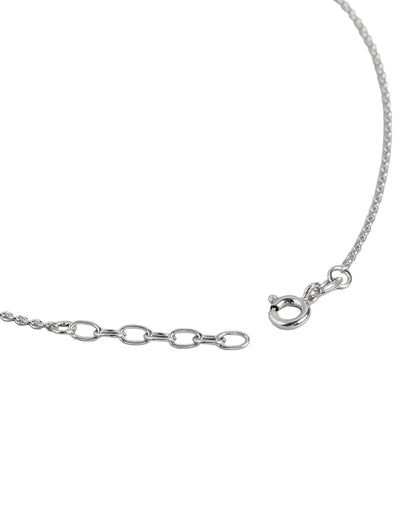 925 Sterling Silver Rhodium-Plated Emerald Studded  Anklet