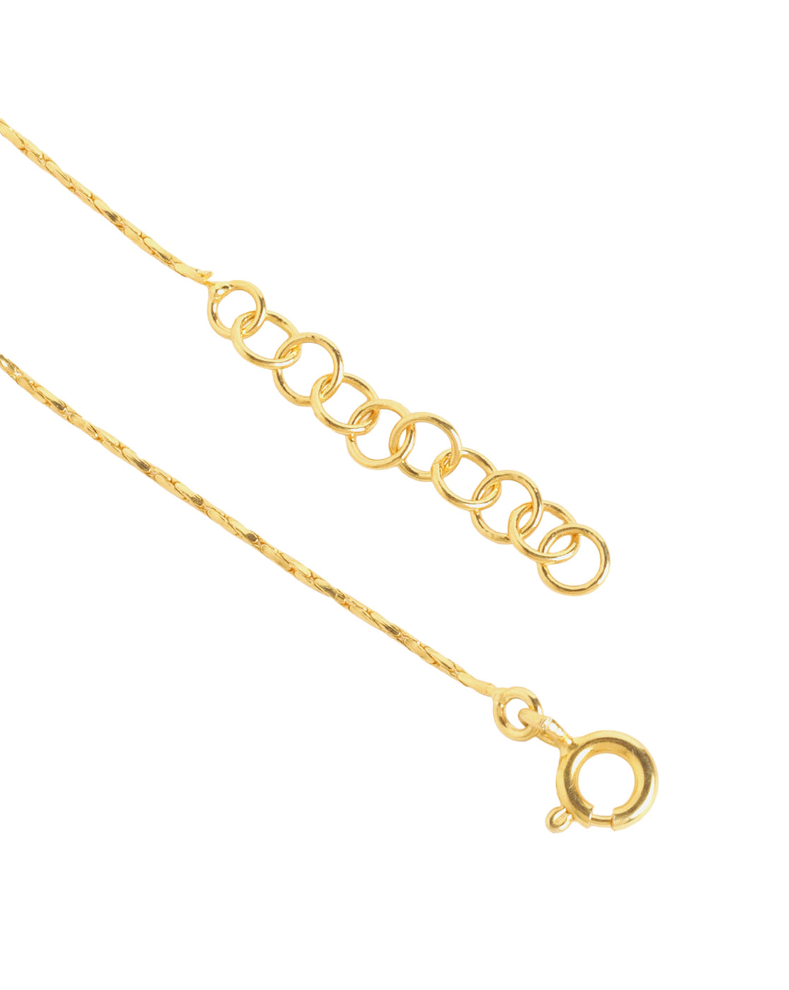 18kt Gold Plated Delicate Fuchsia Bead Charm Adjustable Bracelet