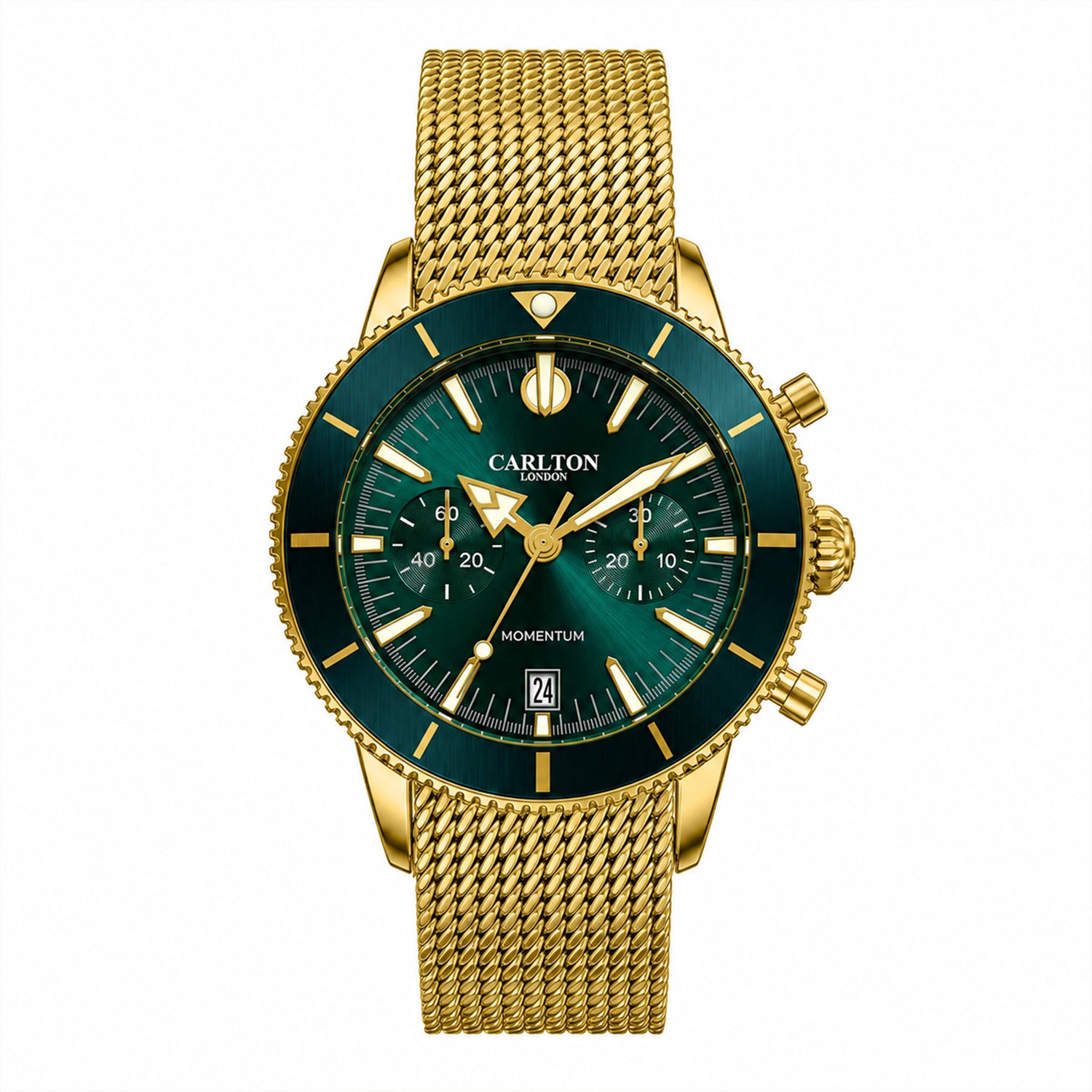 Carlton London Men Momentum Green Analog Watch - CL-MT-GGRN
