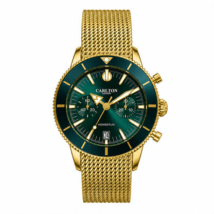 Carlton London Men Momentum Green Analog Watch - CL-MT-GGRN
