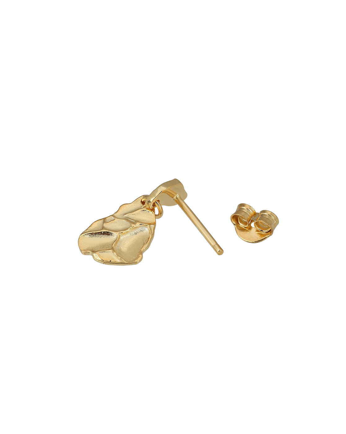 18kt Gold Plated Contemporary Drop Earring