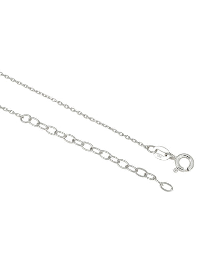 925 Sterling Silver Rhodium Plated Natural black bead &amp; CZ Studded Designer Solitaire Mangalsutra