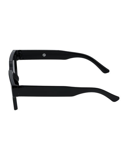 Women Black Toned UV Protected Black Lens Wayfarer Sunglasses