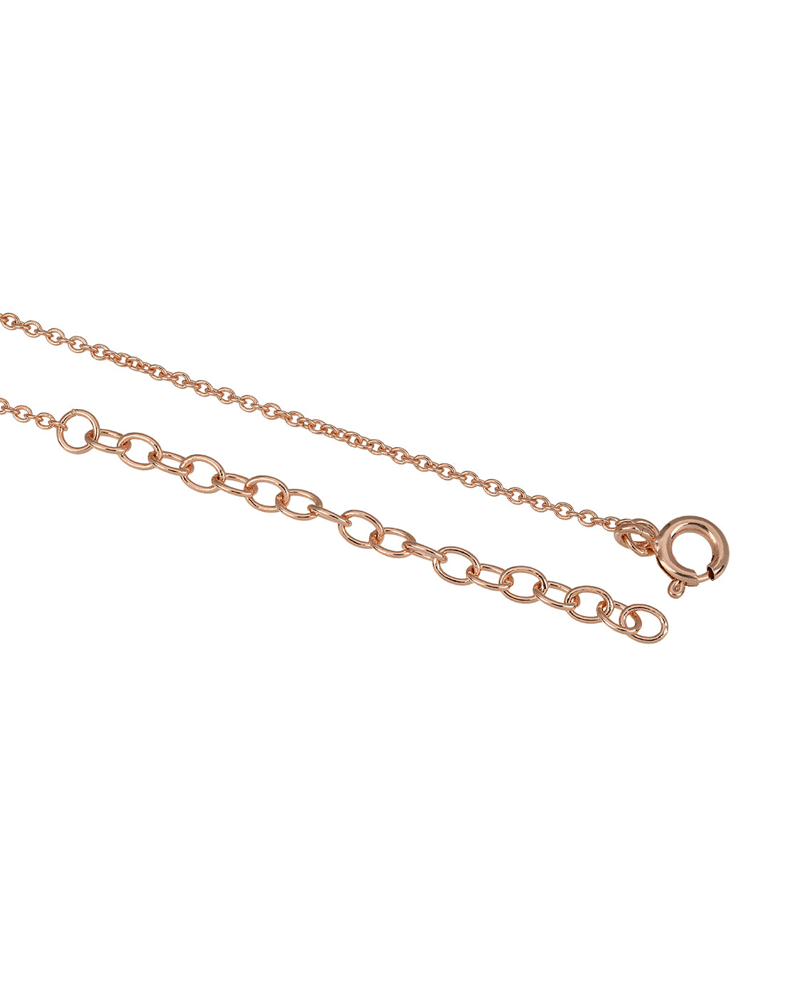 18kt Rose Gold Plated CZ Floral Pendant and Chain