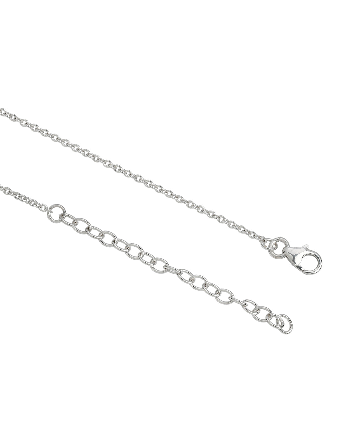 Rhodium Plated Radha and Krishna Oxidised Pendant and Chain for Unisex