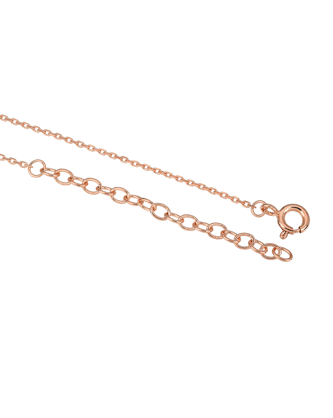 18kt Rose Gold Plated Solitaire Lariat Necklace