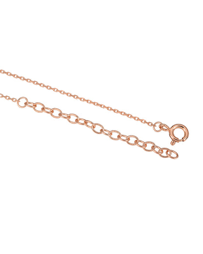 18kt Rose Gold Plated Solitaire Lariat Necklace