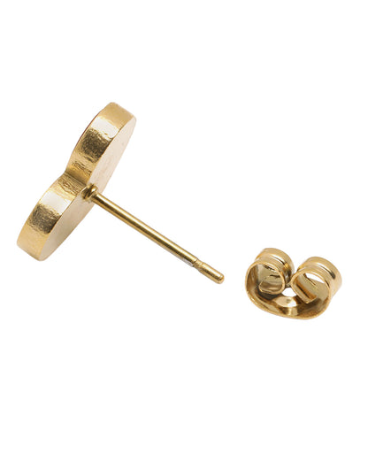 18kt Gold Plated Mini Red Enamel Heart Stud Earring