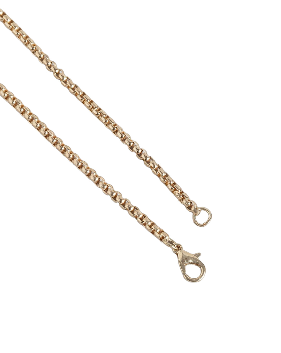 Men 18kt Gold Plated Dangling Bar Pendant and Chain