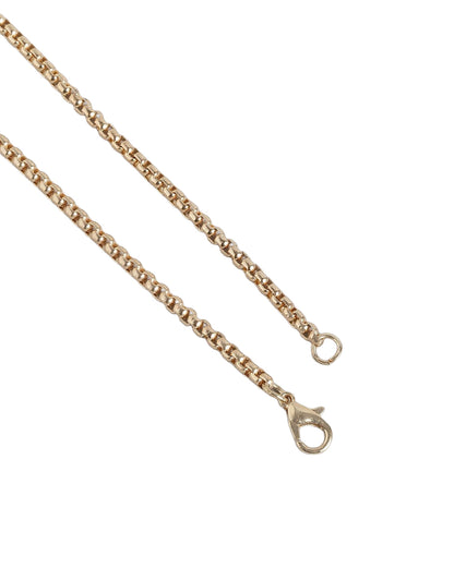 Men 18kt Gold Plated Dangling Bar Pendant and Chain