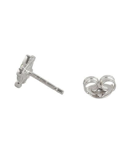 925 Sterling Silver Rhodium Plated Enamel Turtoise Mini Stud Earring