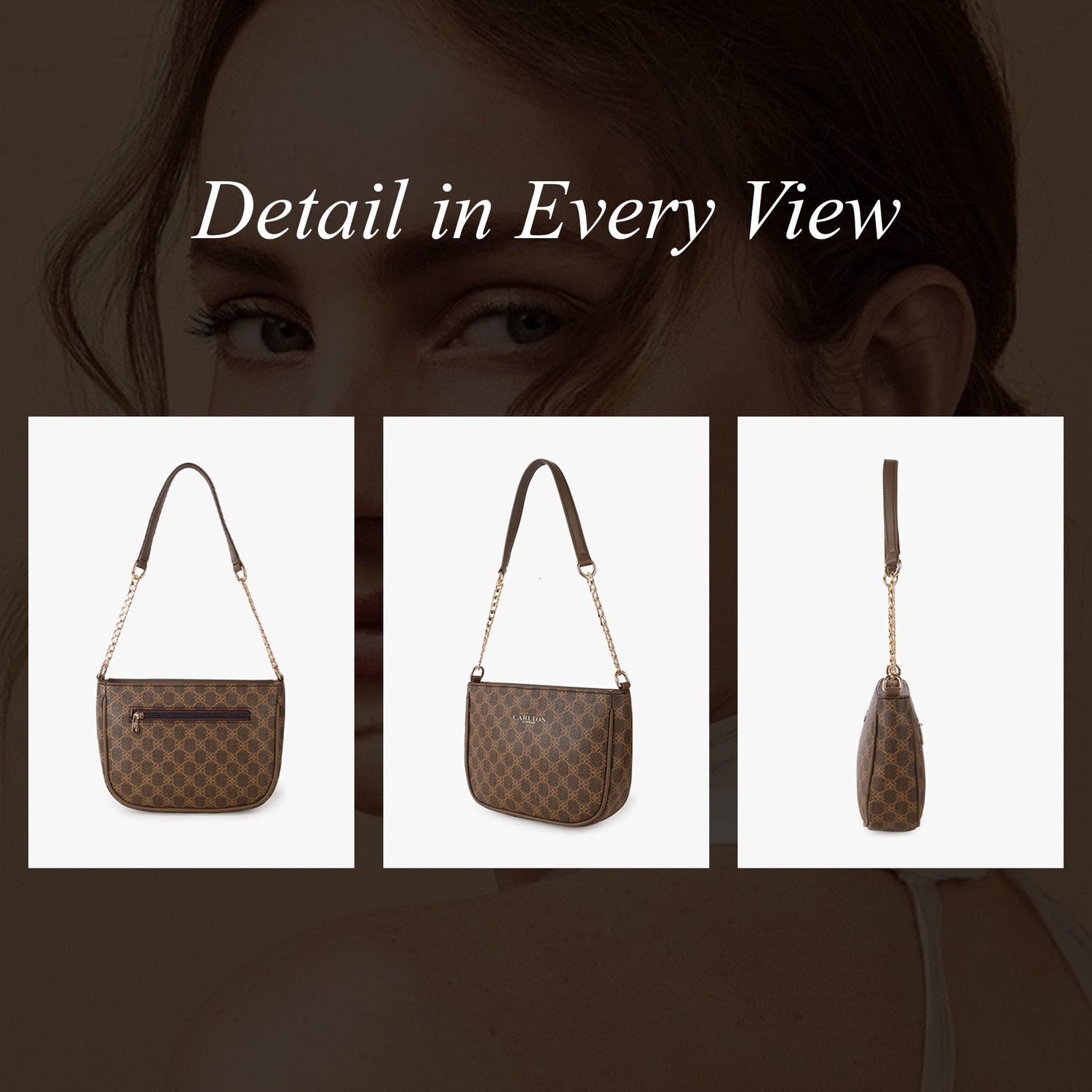 Carlton London Women Handbag - CLLP-903 DARK BROWN