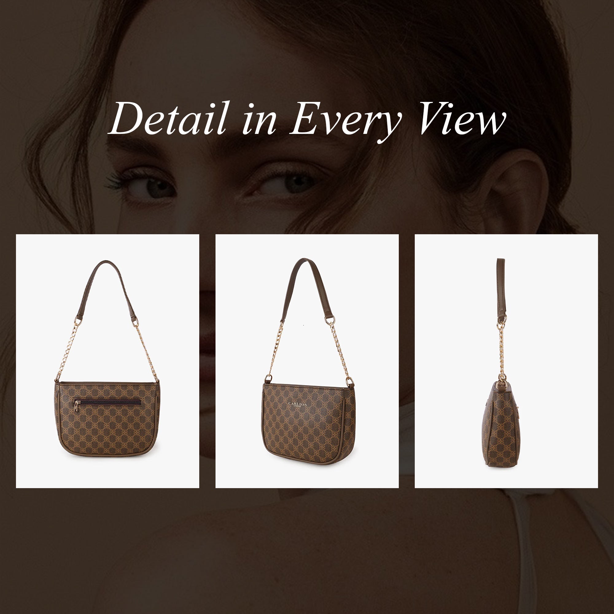 Carlton London Women Handbag - CLLP-903 DARK BROWN