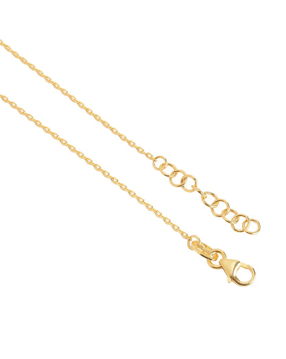 18kt Gold-Plated Minimal Emerald-Green CZ Adjustable Bracelet