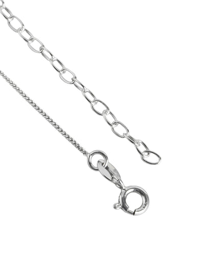 925 Sterling Silver Rhodium Plated Enamel Tortoise Pendant and Chain