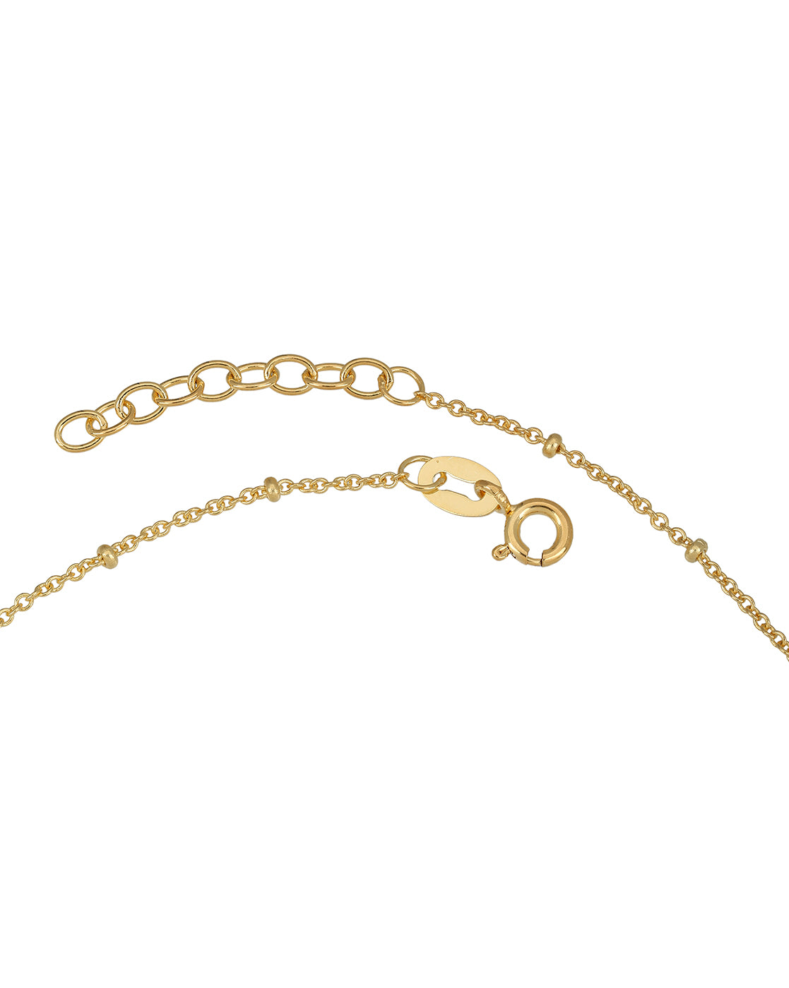 18kt Gold Plated Dangling Turquoise Stone Charm Anklet