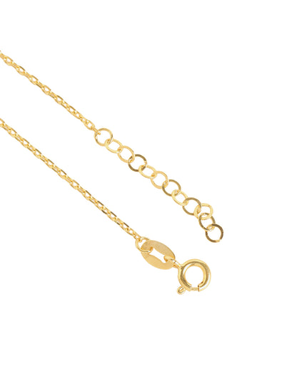 18kt Gold-Plated Sapphire-Blue CZ Halo Adjustable Bracelet