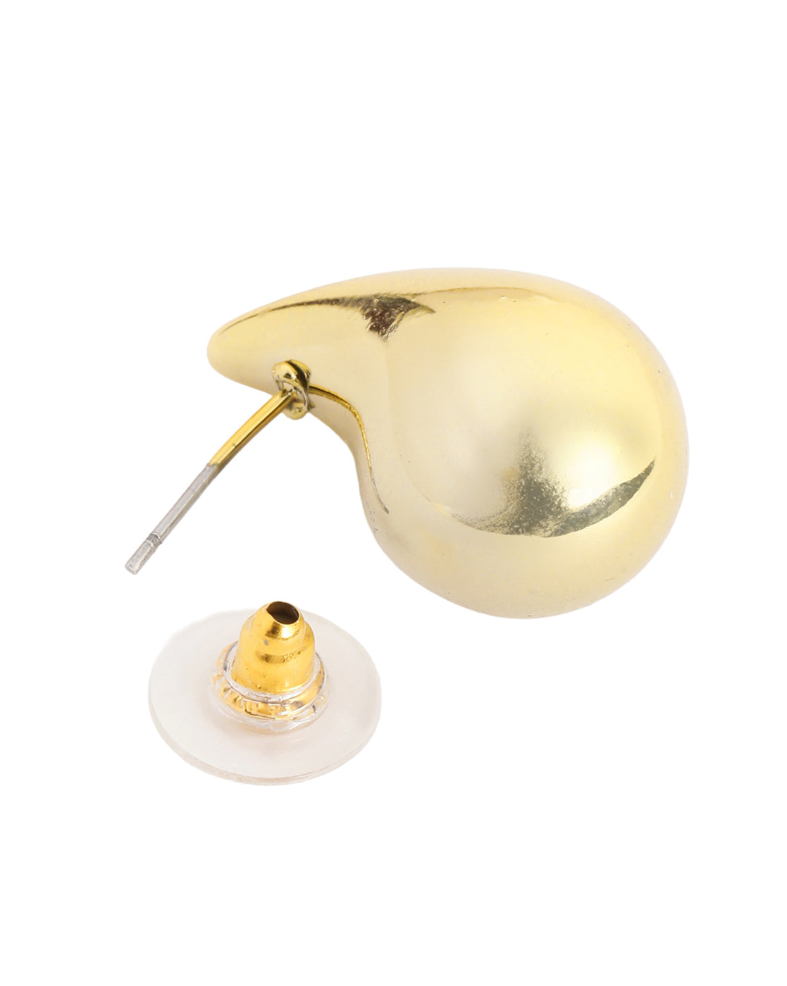 Gold Plated Tear Drop Bold Stud Earring