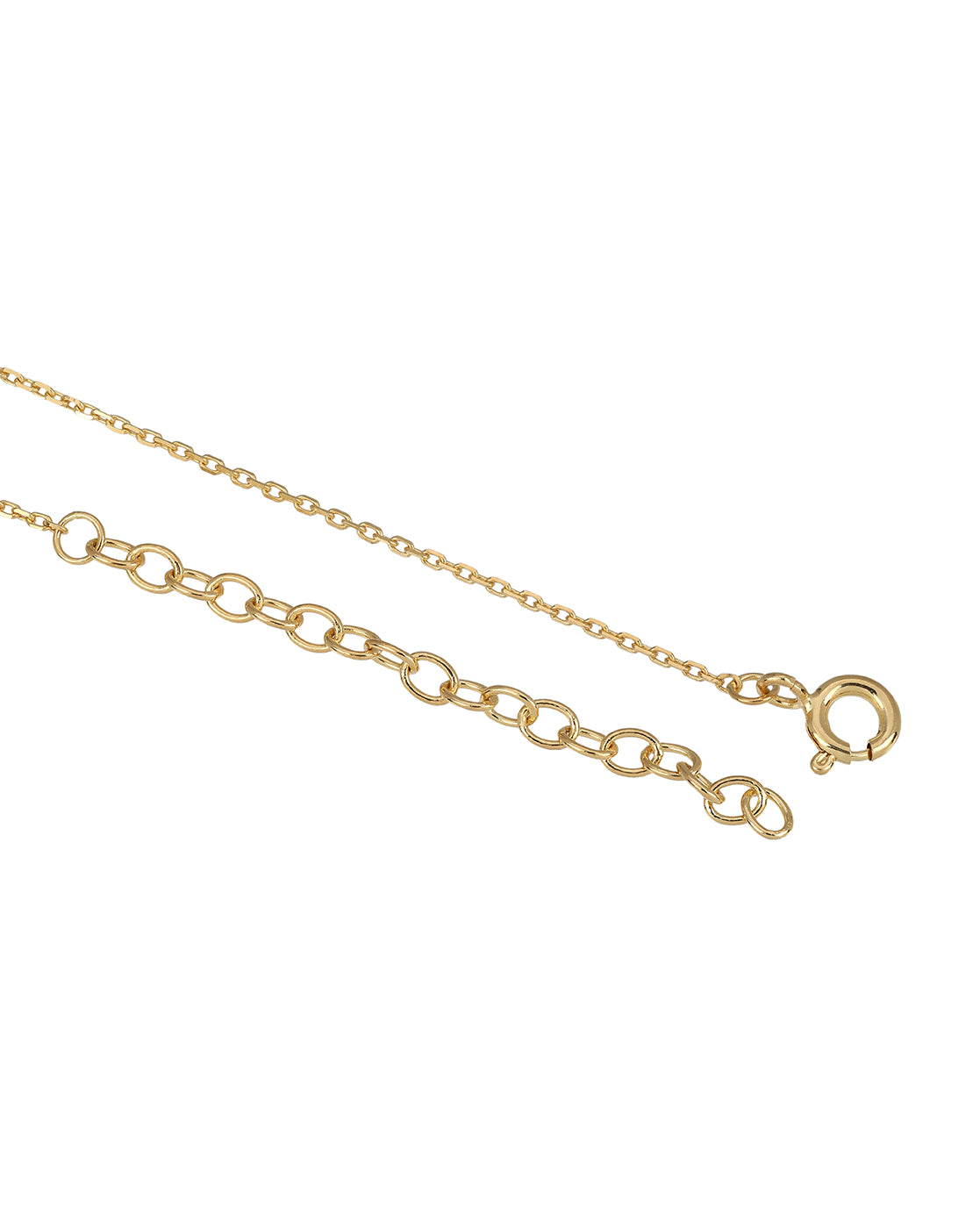 18kt Gold Plated Heart CZ Studded Pendant and Chain