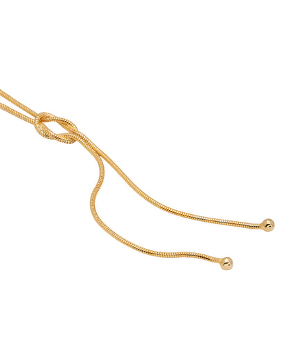 18kt Gold Plated Lariat Necklace