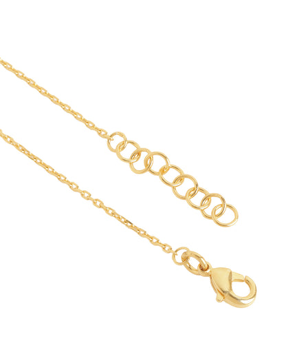 18kt Gold Plated CZ Studded Double Heart Adjustable Link Charm Bracelet