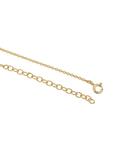 Premium 18kt Gold Plated Blue Sapphire CZ Halo Pendant with Chain