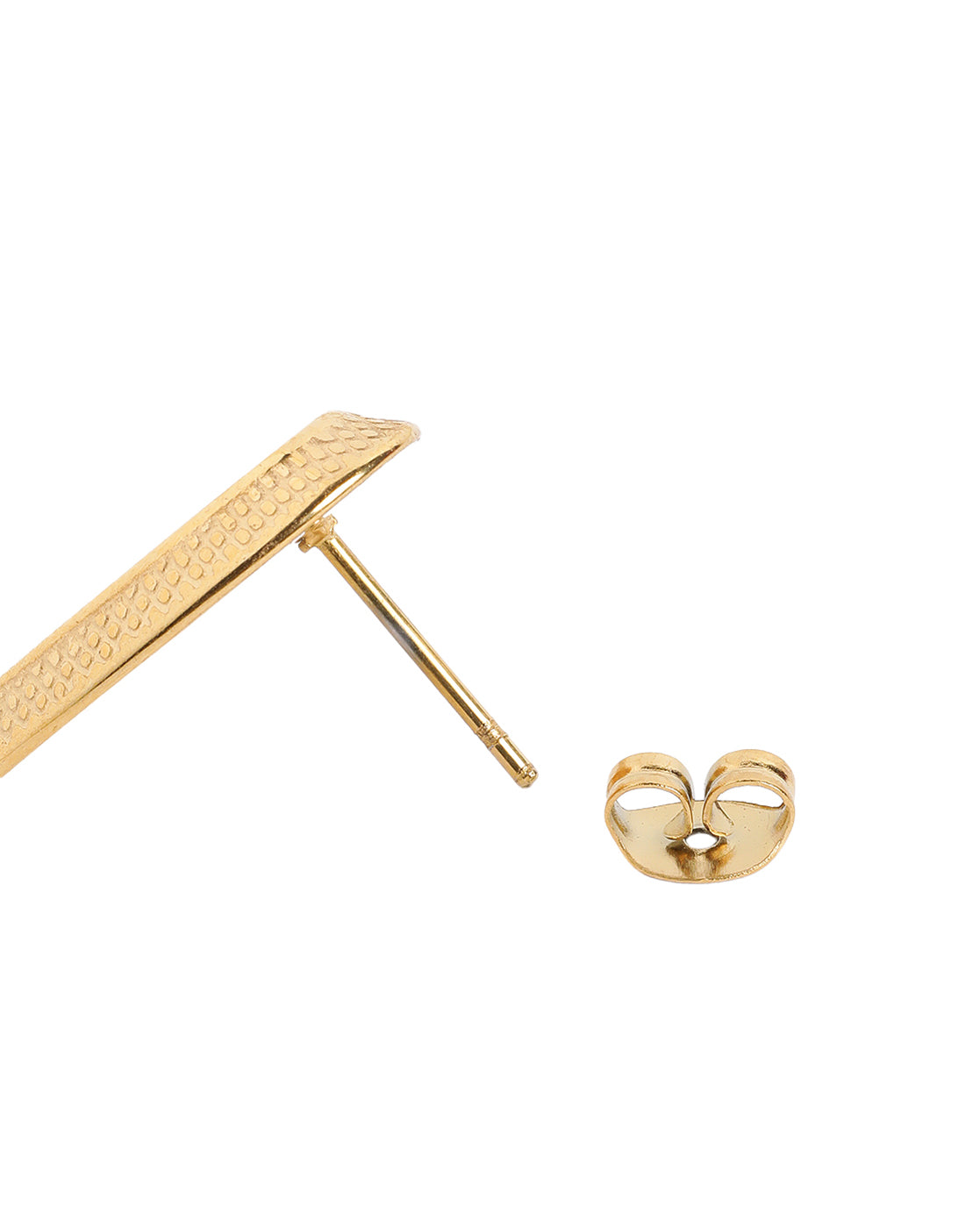 Premium Gold Plated Mother of Pearl Heart Bold Stud Earring