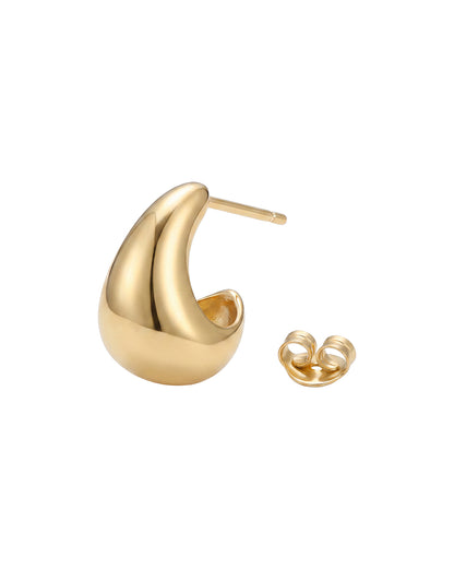 18kt Gold Plated Bold Teardrop Hoop Earring