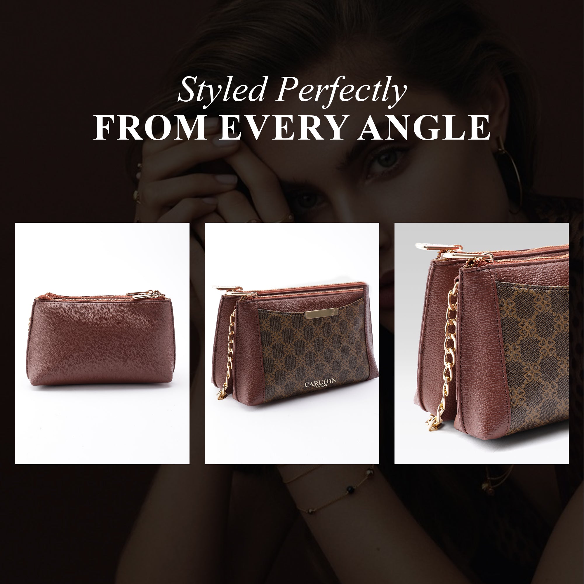 Carlton London Women Handbag - CLLP-1040 Dark Brown