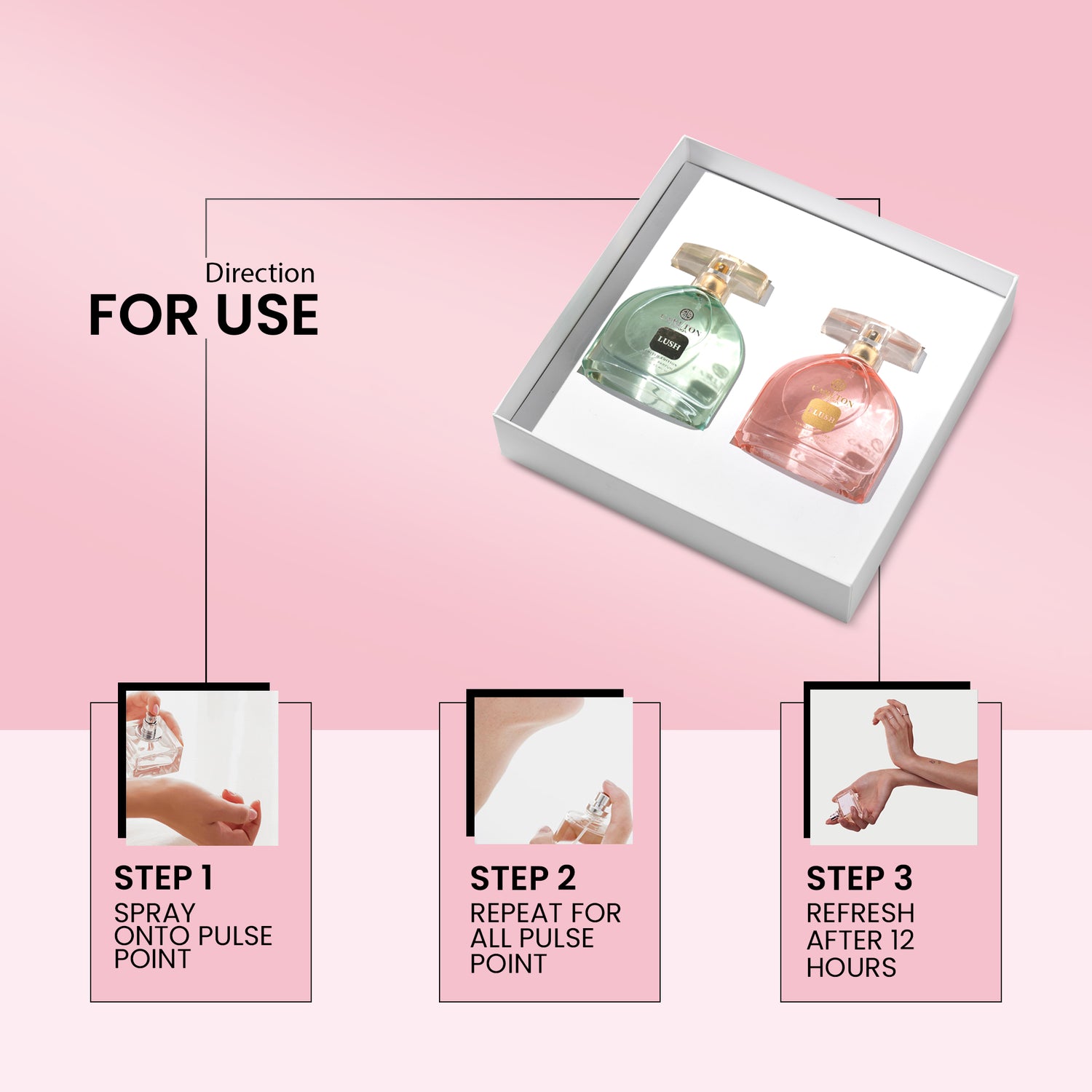 Women Gift Set Lush &amp; Blush Perfume-100Ml Each