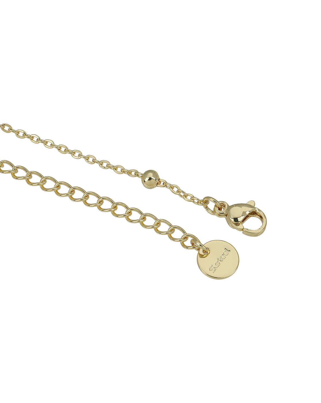 Gold Plated Designer Ruby Red Flower with CZ Pendant and Chain