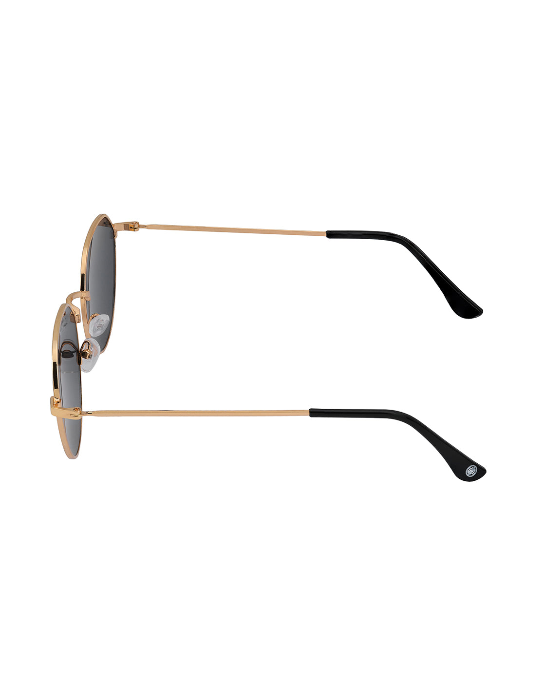 Women Gold and Black Toned Black UV Protected Lens Rectangle Sunglasses