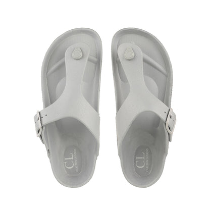 Men Solid Thong Slide with Adjustable Strap
