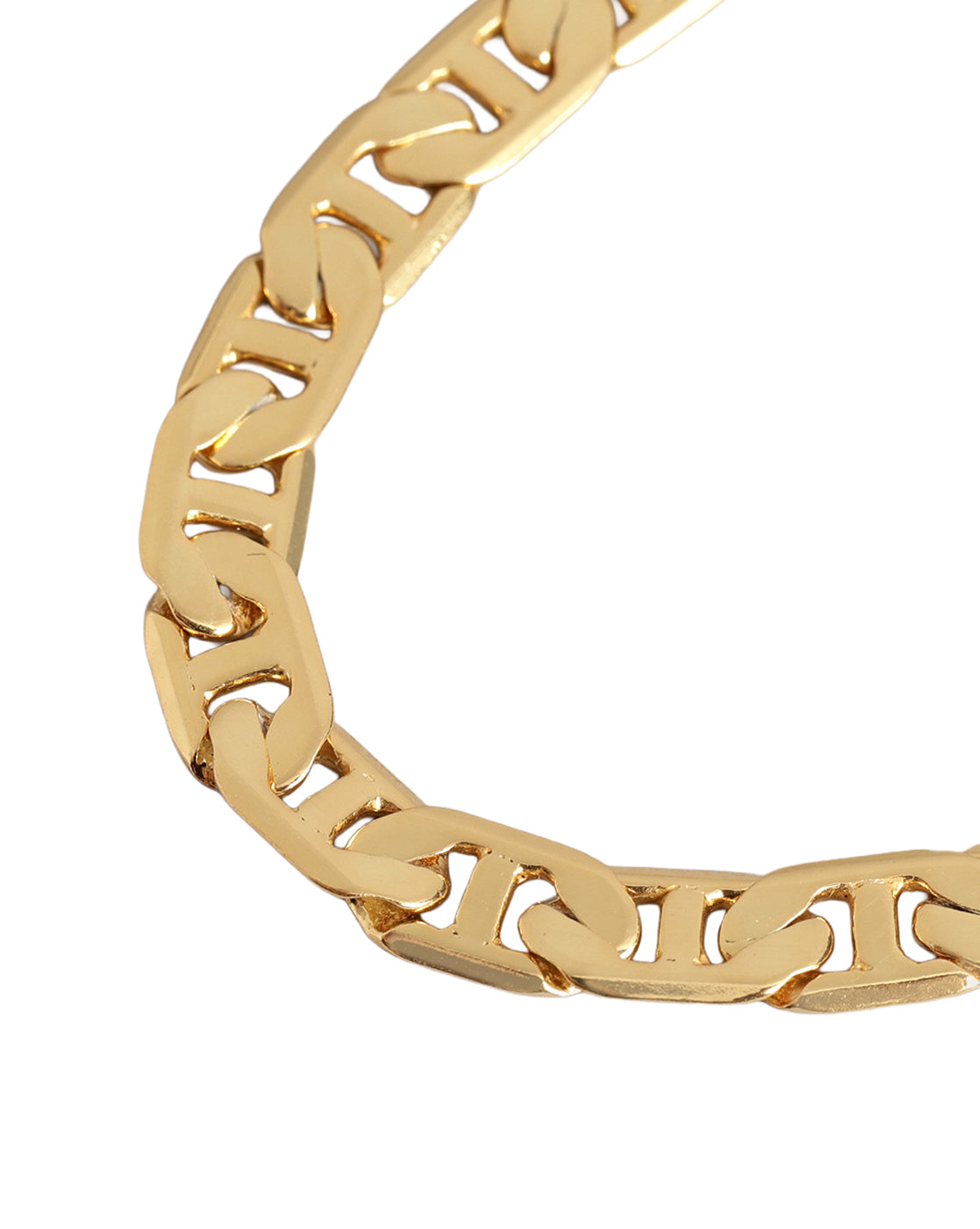 Men 18kt Gold Plated Anchor link Chain Bracelet