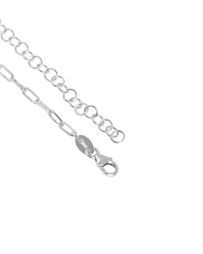 Men Rhodium Plated Dog Tag Pendant and Chain